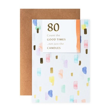 Connections from Hallmark 80th Birthday Card - Count the Good Times