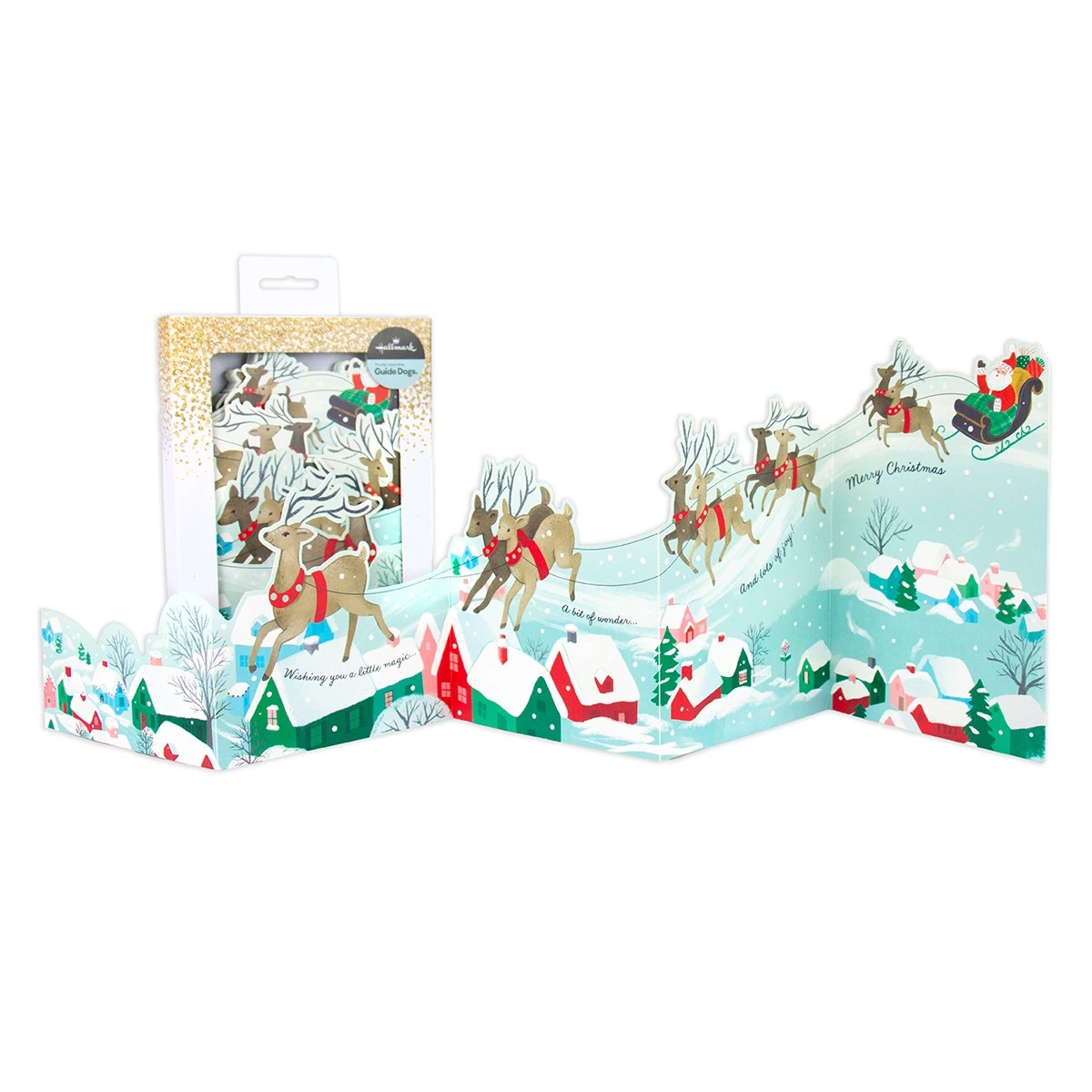 8 Pack Hallmark Boxed Christmas Cards - Santa Reindeer 6 of 6