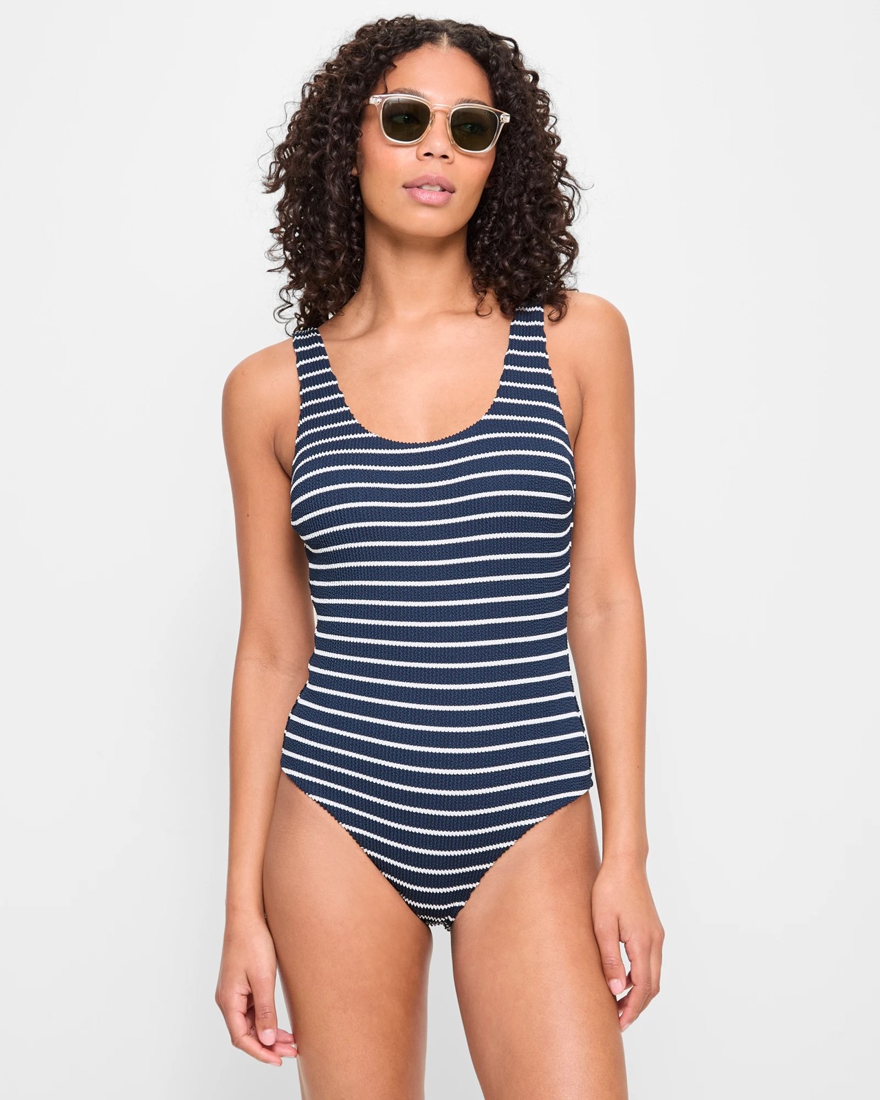 Crinkle Stripe Scoop One Piece Swim Bathers Target Australia