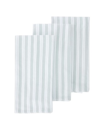 Anko 3 Pack Basket Weave Tea Towels - Navy