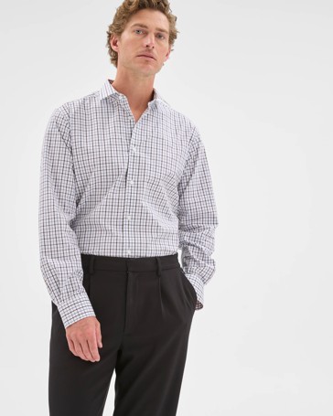 Preview Australian Cotton Tattersall Check Business Shirt