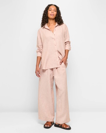 European Linen Wide Leg Pants