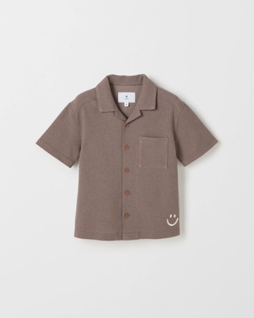 Short Sleeve Textured Shirt