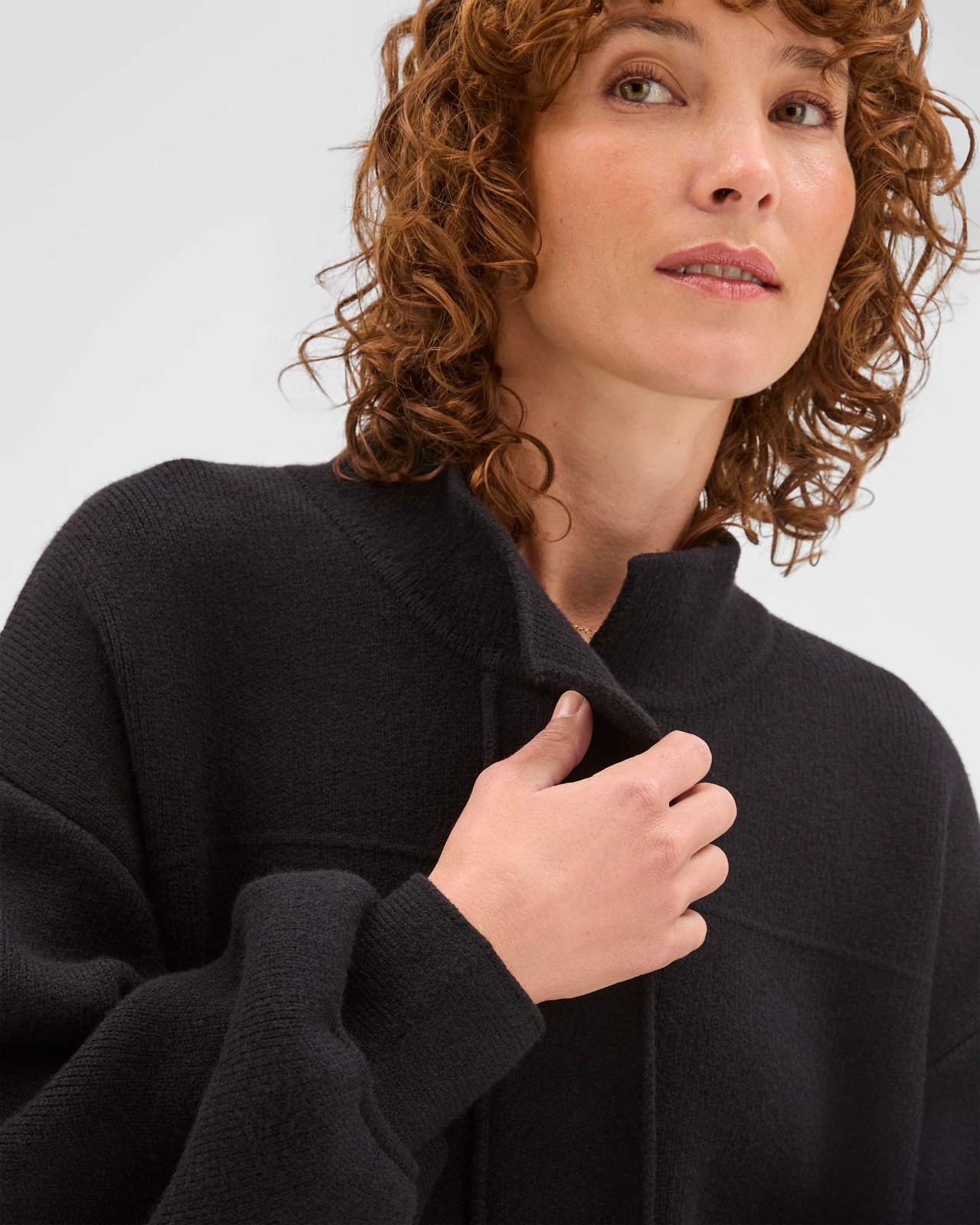 Clean Knit Zip Through Bomber Jacket - Black 2 of 5