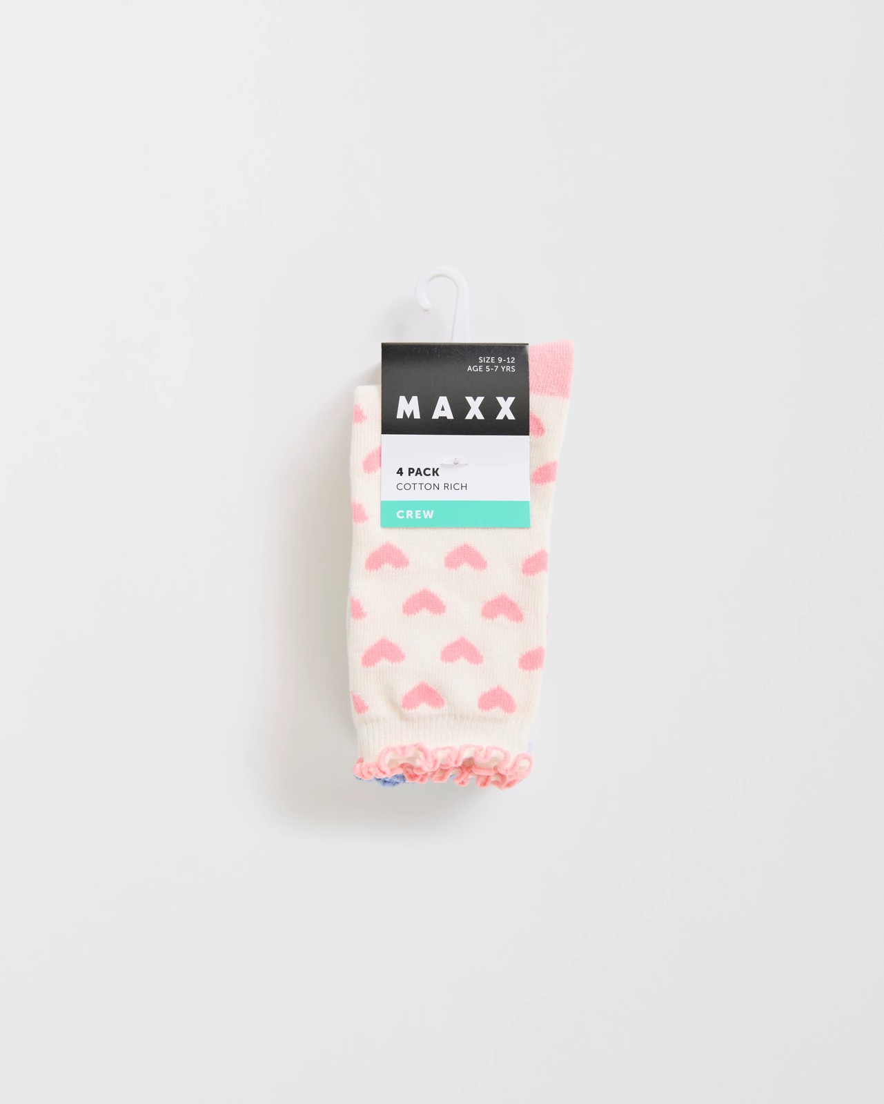 Maxx 4 Pack Big Girls Quarter Crew Lurex Socks 3 of 3