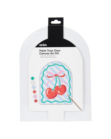 Anko Paint Your Own Canvas Art Kit- Cherry