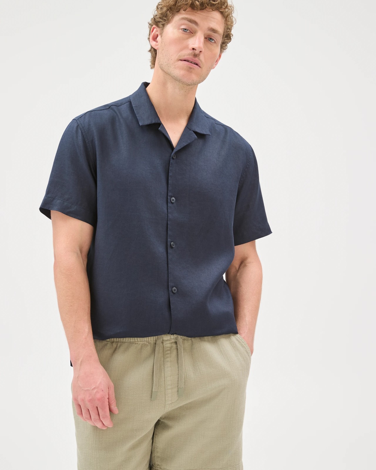 Australian Cotton Textured Shorts - Sea Grass 4 of 6