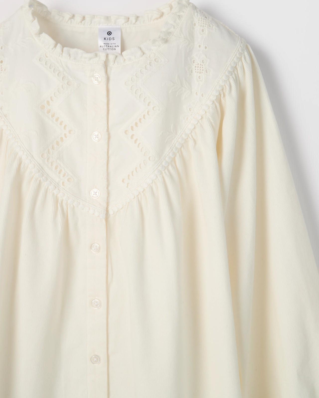 Australian Cotton Long Sleeve Woven Cord Top 2 of 2