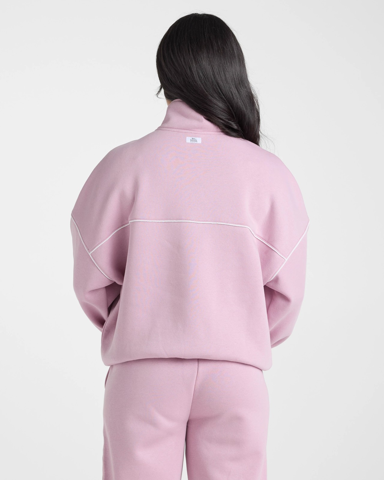 Lonsdale London 1/4 Zip Sweat ‑ Dusty Pink 2 of 5
