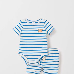 Organic Cotton Baby Bodysuit and Shorts 2 Piece Set product image