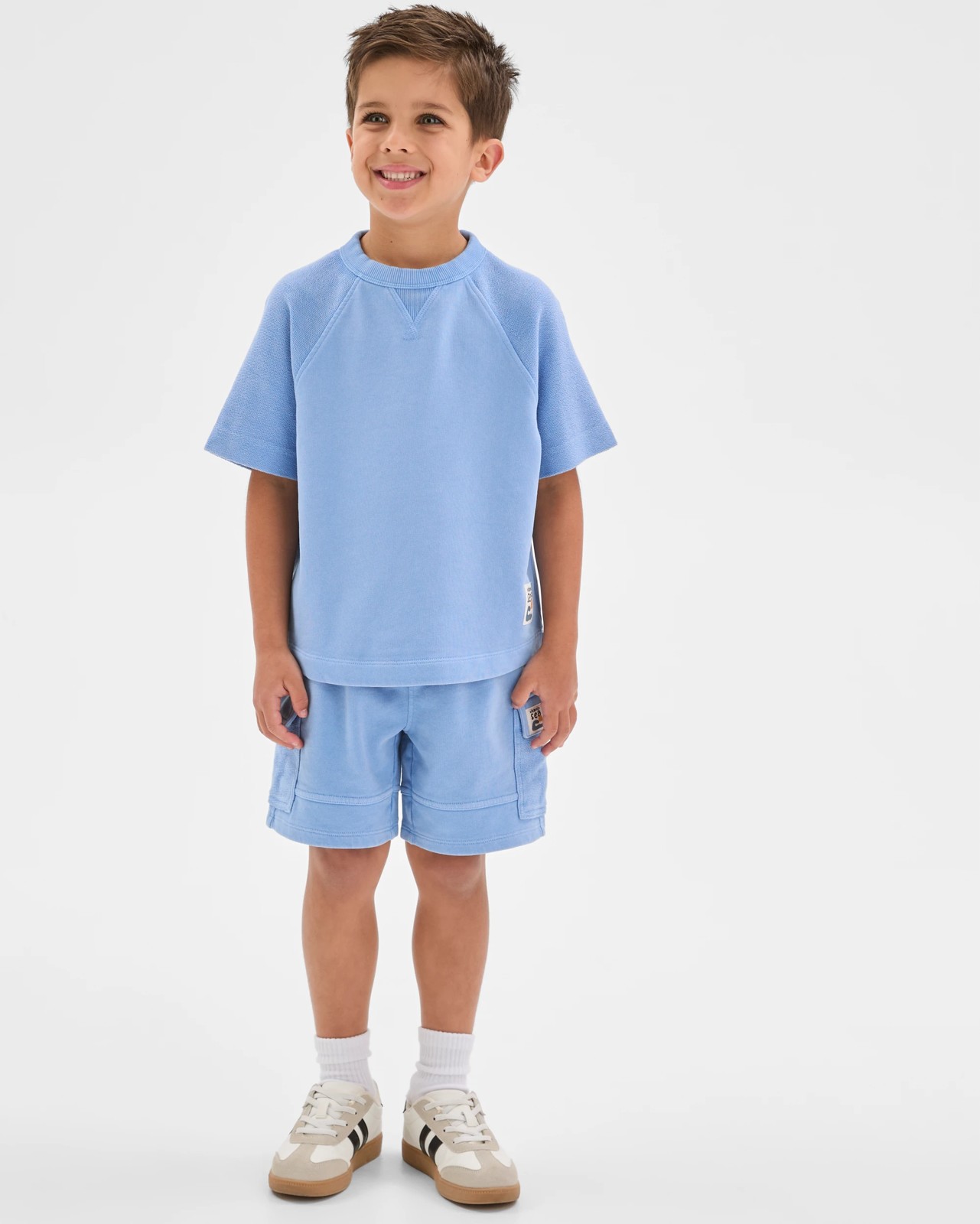Australian Cotton Oversized Washed T-Shirt - Blue 2 of 6