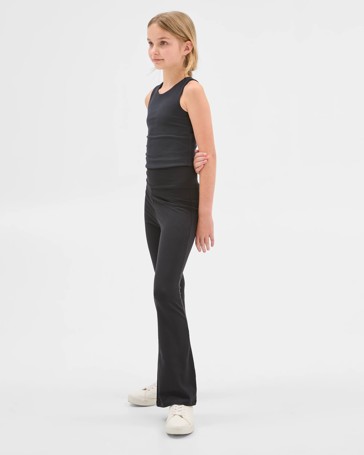 Folded Waist Flare Pants