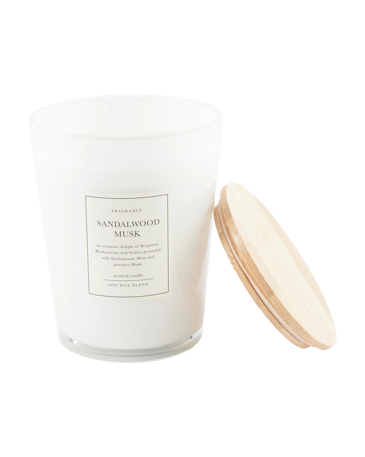 XL Sandalwood Musk Soy Wax Blend Scented Candle - Anko 4 of 6