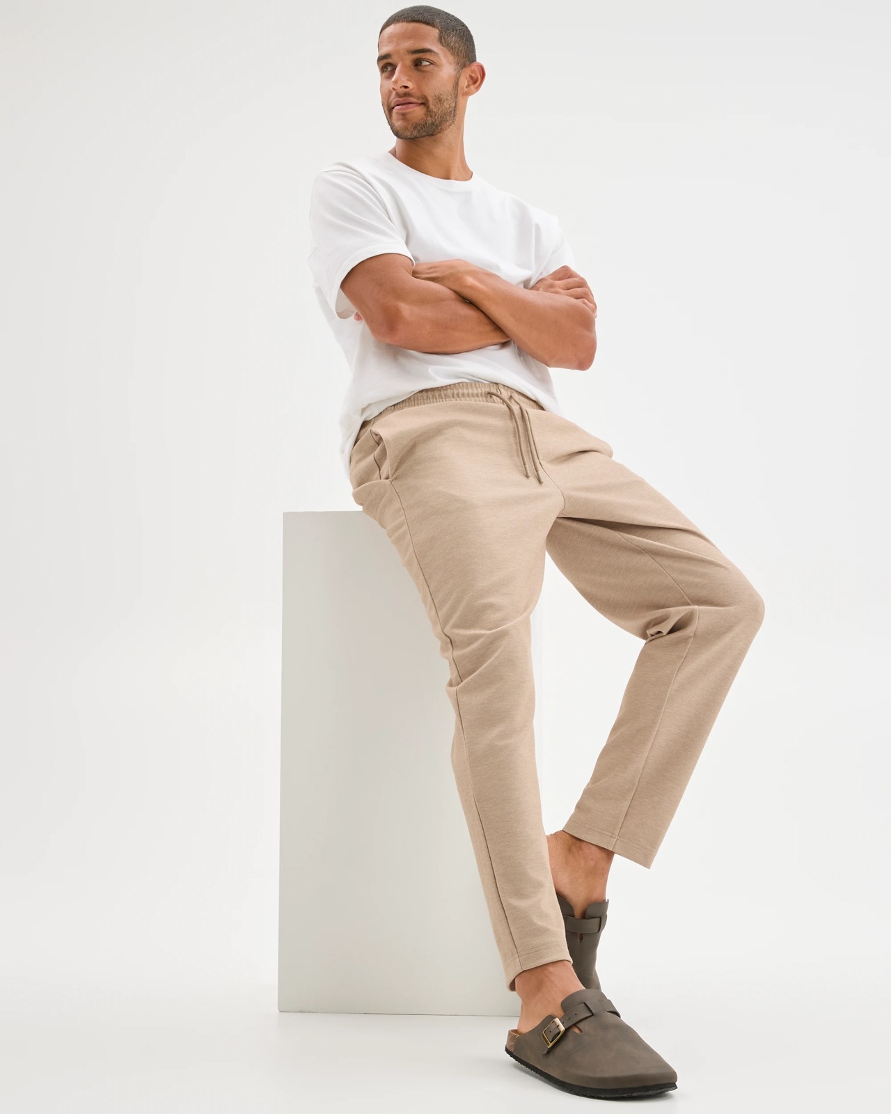 Textured Knit Pants - Sand 4 of 5