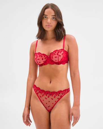 Esme Embroidered Non-Padded Underwire Balconette Bra