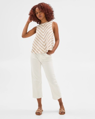 Petites Crop Length Straight Cut Denim Jeans - Bella
