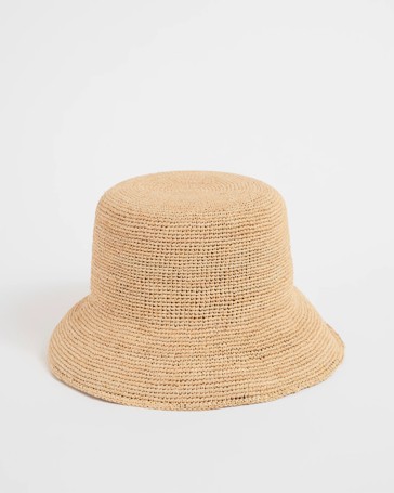 Raffia Packable Bucket Hat