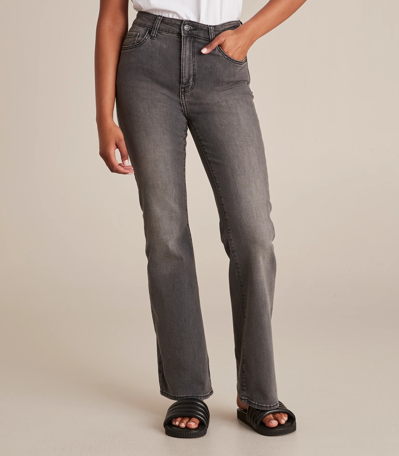 Jasmin High Rise Full Length Bootleg Denim Jeans