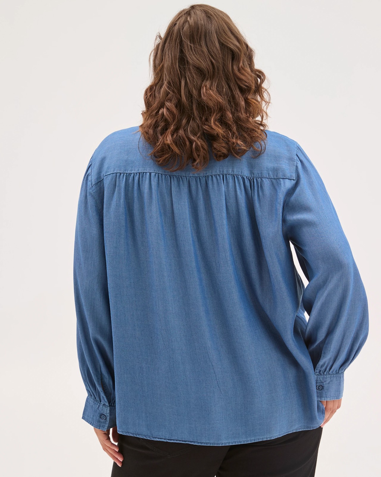 Plus Size Chambray Shirt 6 of 6