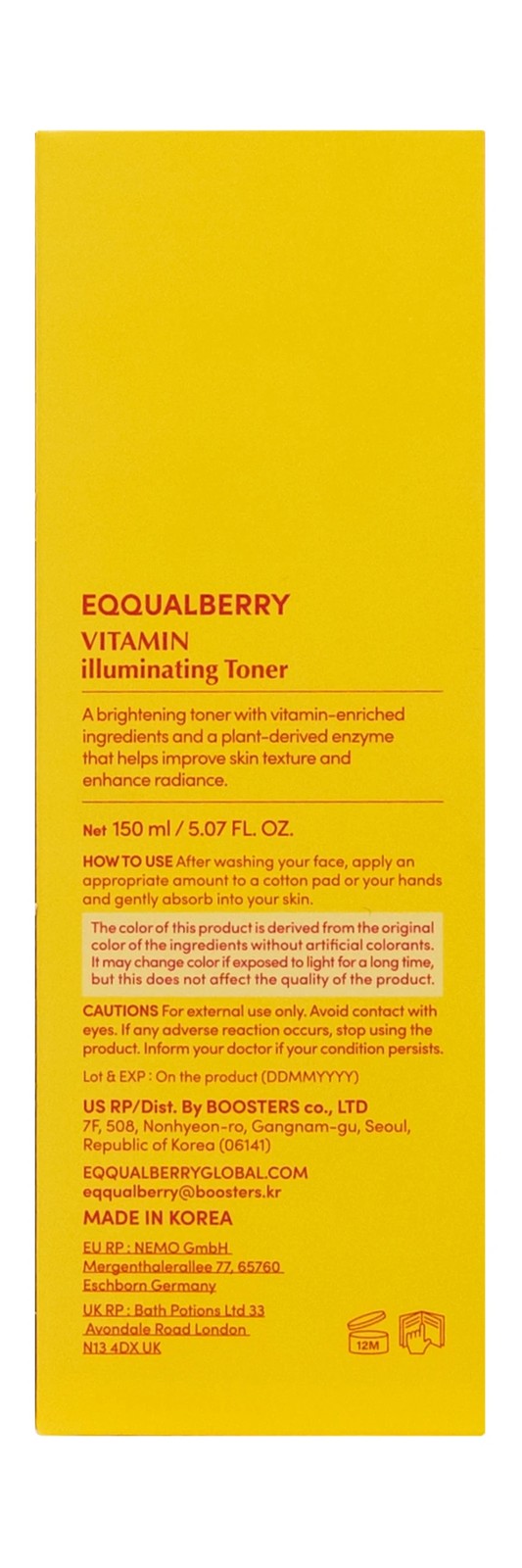 EQQUALBERRY Vitamin Toner 150ml 3 of 4