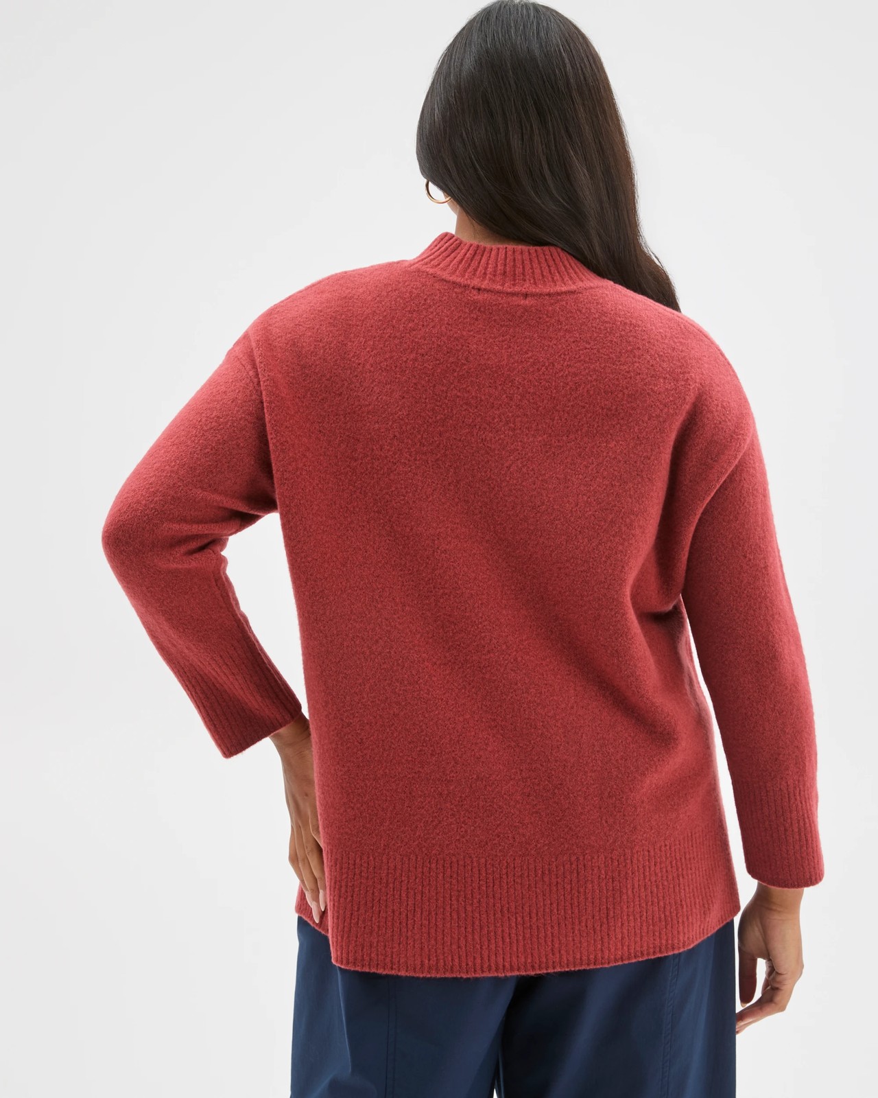 Plus Size Super Soft Jumper - Red Pear Marle 5 of 5