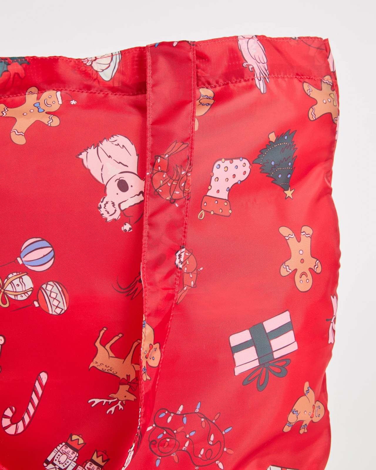Fold Up Christmas Shopper Tote Bag - Red Australiana 2 of 3