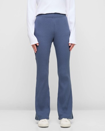 Australian Cotton Blend Rib Flared Leggings