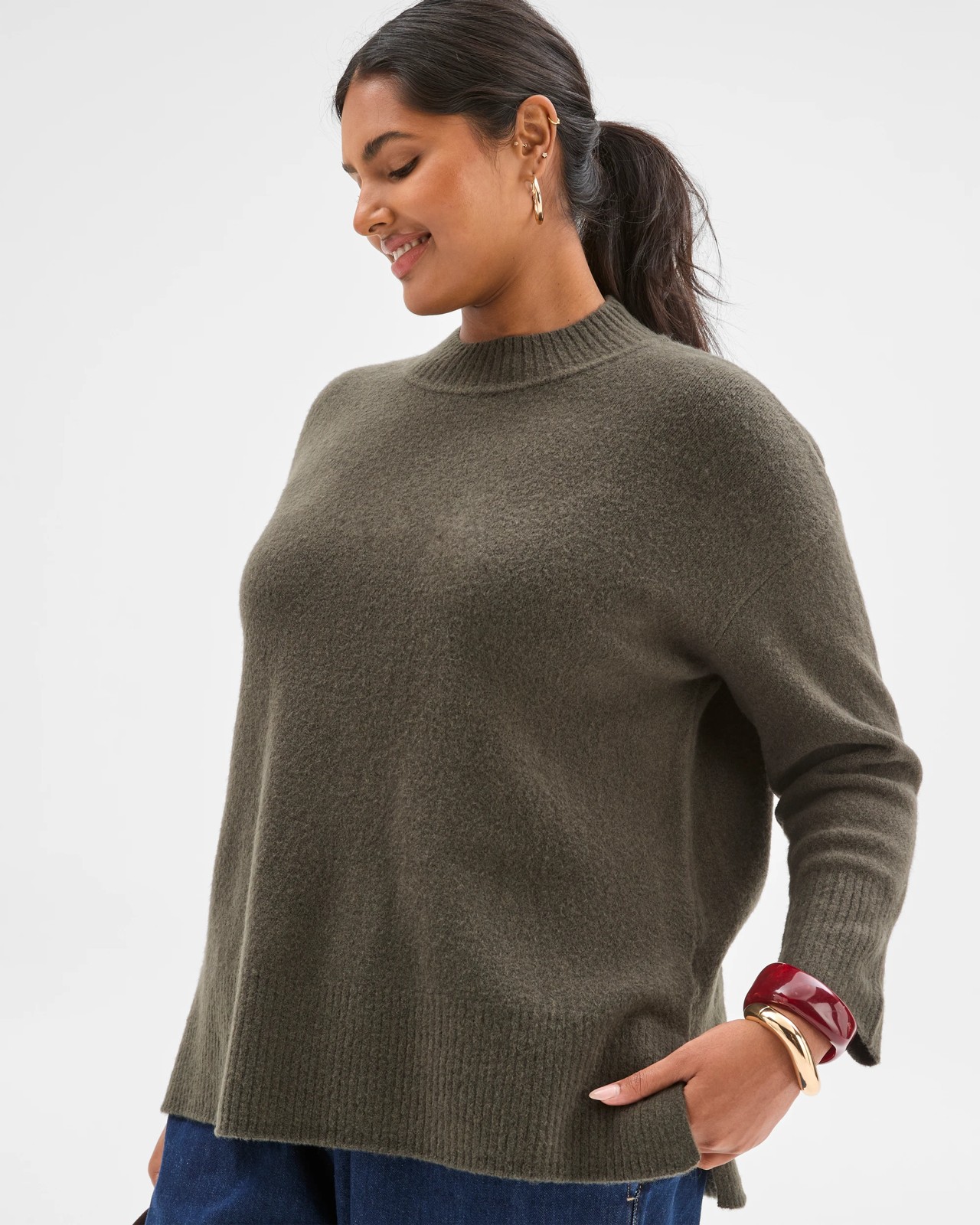Plus Size Super Soft Jumper - Oregano 3 of 5