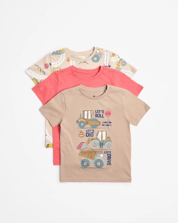 Boys Print T-shirts 3 Pack