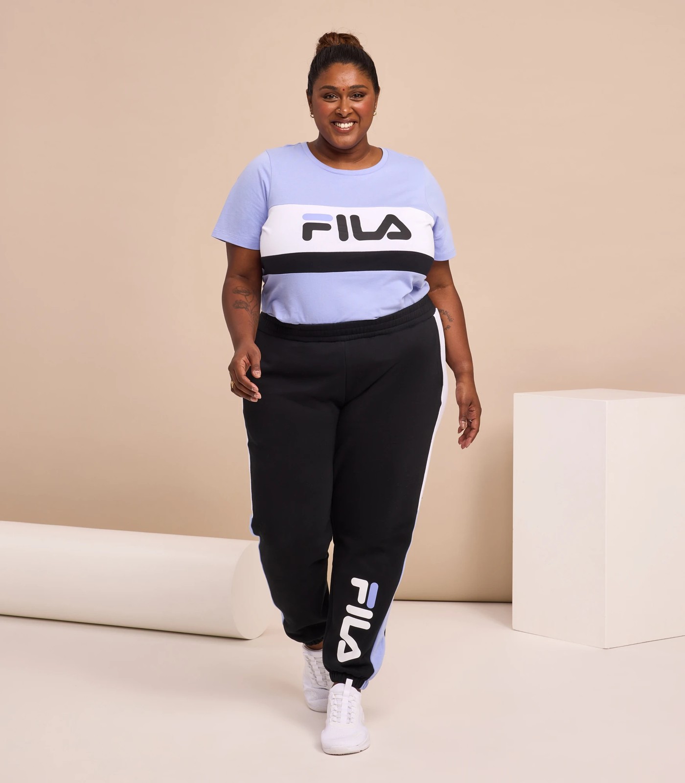 Plus size fila deals tracksuit