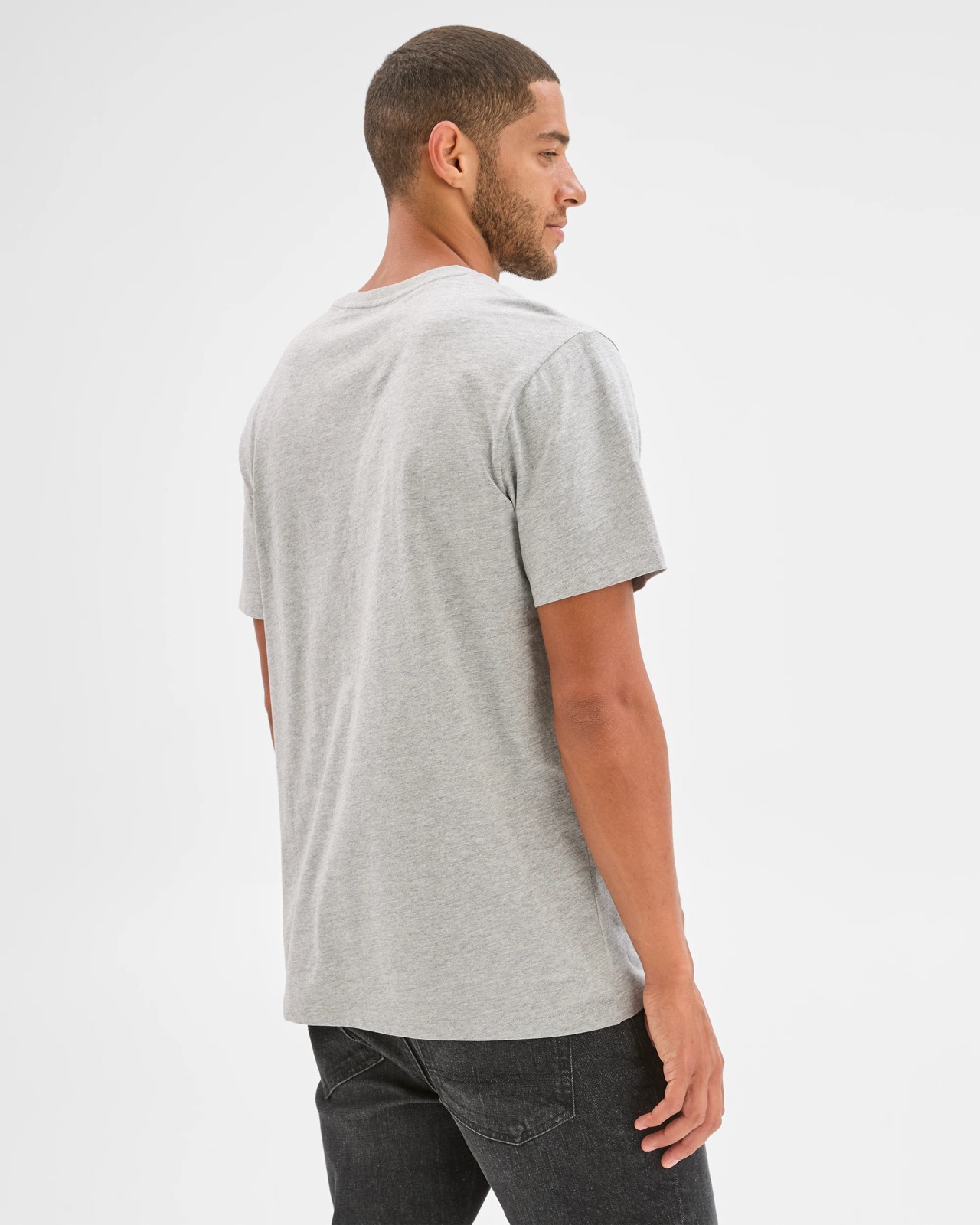 Australian Cotton T-Shirt - Grey Marle 6 of 6