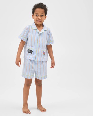 Australian Cotton Younger Boys Elevated Woven Pyjama Set