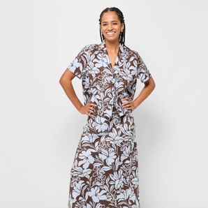 Petites European Linen Bias Maxi Skirt product image