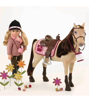 Our Generation Posable Morgan Horse 20-inch Horse for 18-inch Dolls