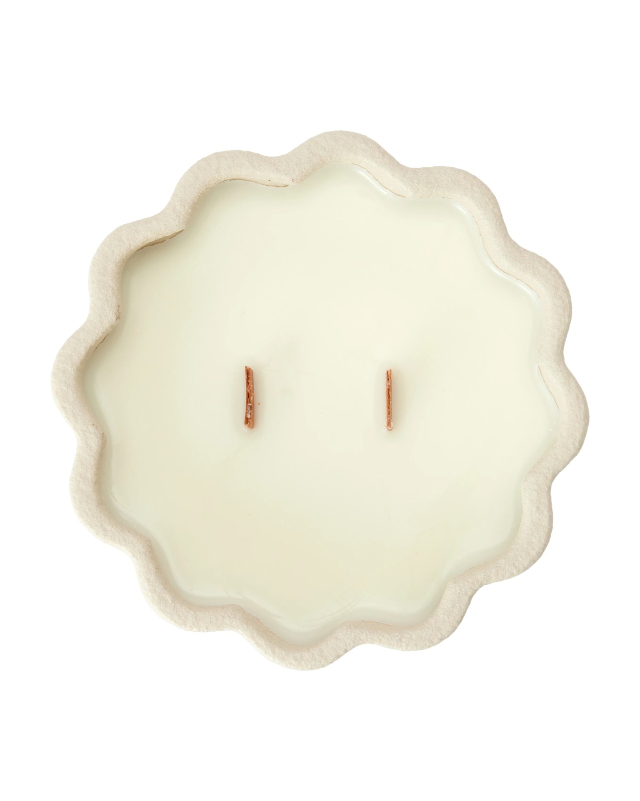 Anko Taupe Wavy Pedestal Ceramic Candle 3 of 6