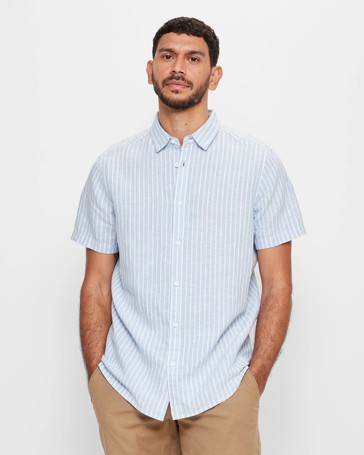 Linen Blend Stripe Shirt