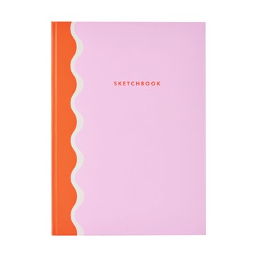 8in. x 11in. Wavy Sketchbook, Pink - Anko