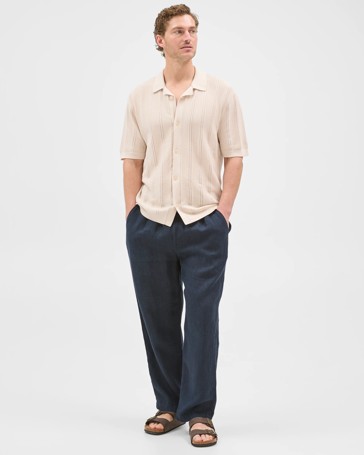 European Linen Wide Leg Pants