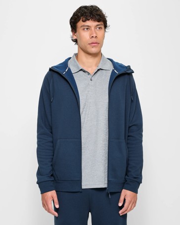 Active Zip Through Hooded Fleece Top