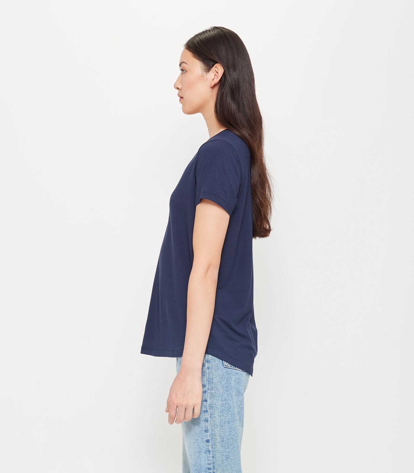 Modal/Elastane V-Neck T-Shirt 3 of 6