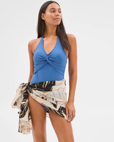 Shape Your Body Resort Twist Front Smooth One Piece Swim Suit