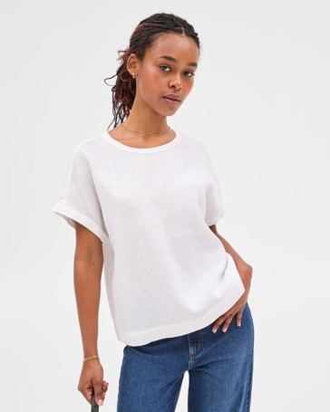 Petites European Linen T-Shirt