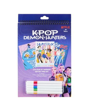KPop Demon Hunters Colour by Marker Artist Pad Kit