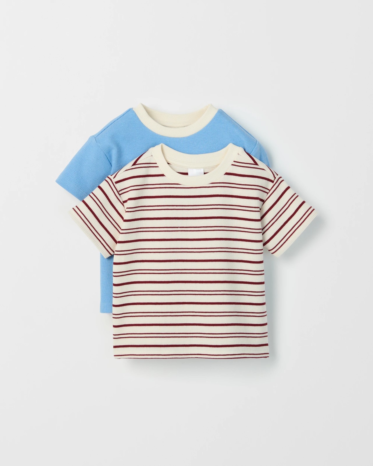 Baby Organic Cotton 2 Pack Waffle T-Shirts 4 of 5