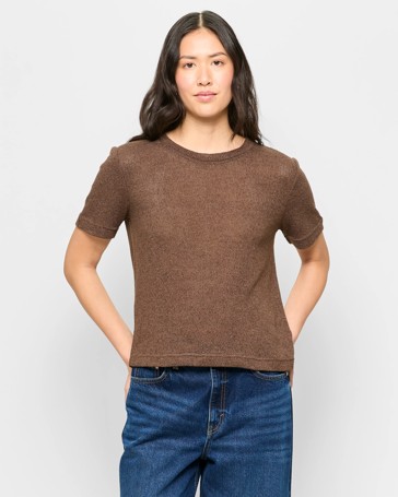 Australian Cotton Blend Textured T-Shirt