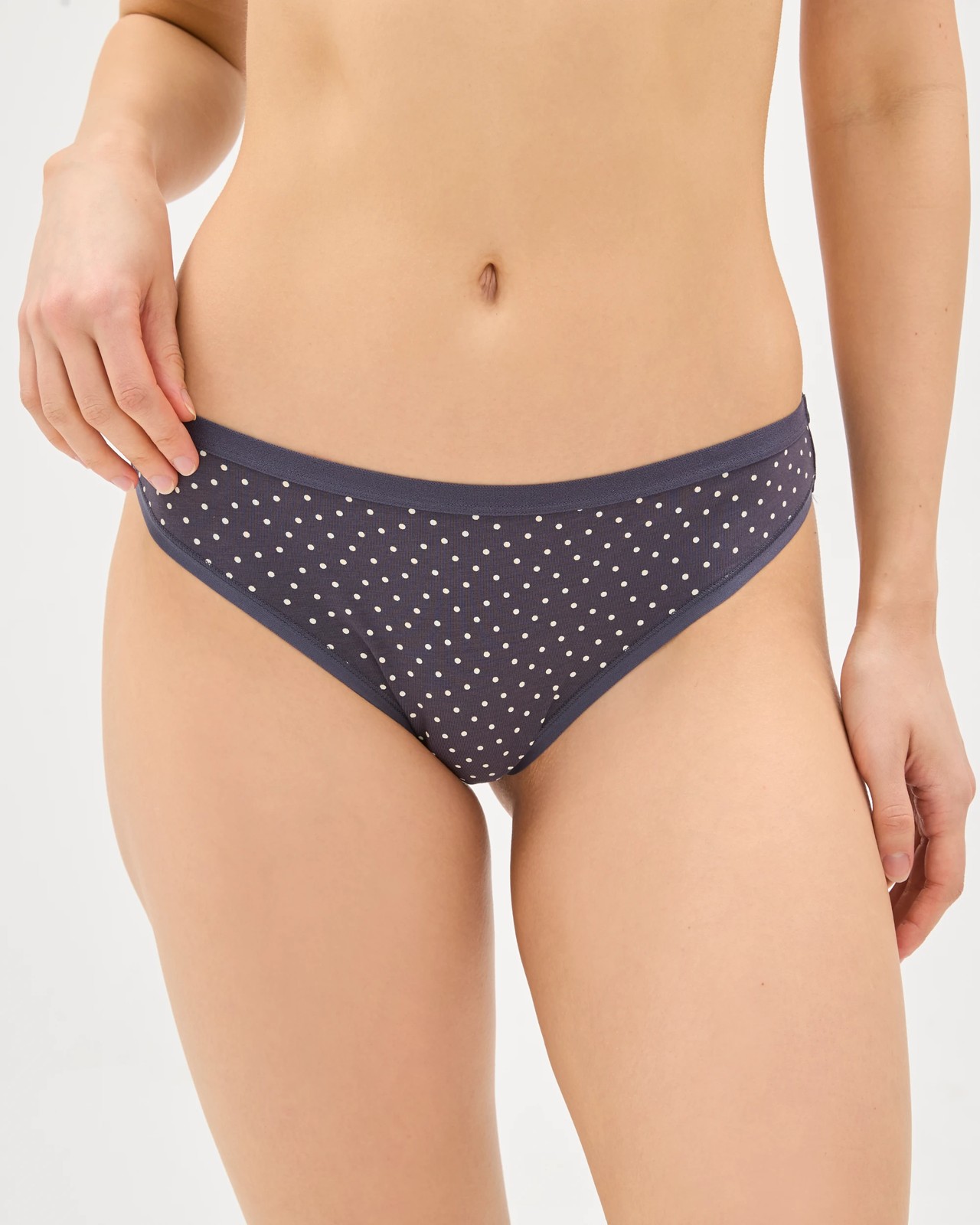 Lily Loves Australian Cotton 3 Pack G-String Briefs - Spot Winter Blue 2 of 3