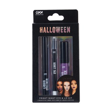 3 Piece Halloween Fright Night Eye and Lip Kit - OXX Cosmetics