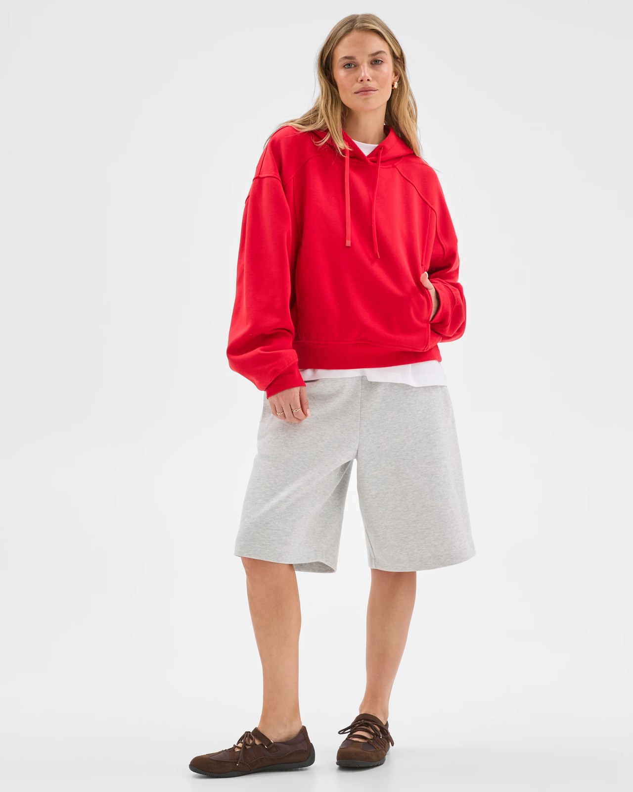 Lily Loves Fleece Shorts - Silver Marle 2 of 5