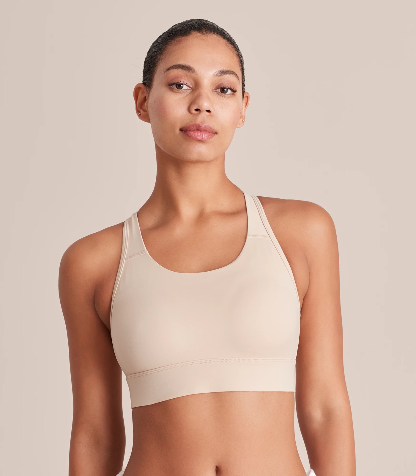 Active High Impact Wirefree Sports Bra - Nude