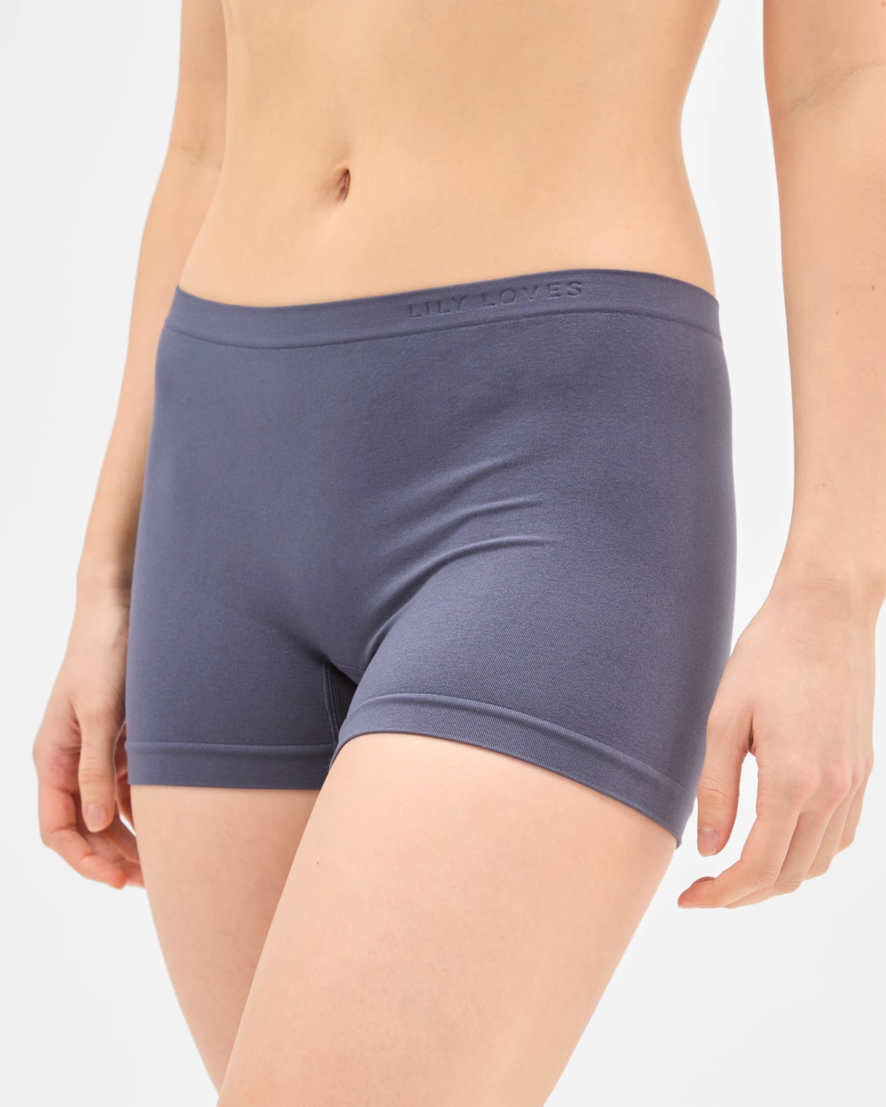 Lily Loves 2 Pack Seamfree Embossed Boyleg Briefs - Winter Blue/Bare Beauty 3 of 4